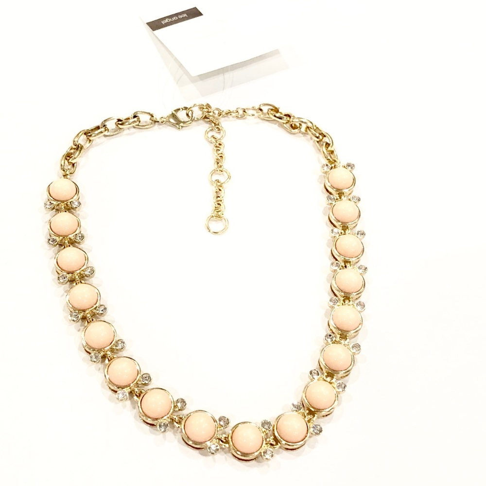 Nordstrom NWT 98 Lee by Lee Angel Capri Crystal Necklace NWT 98 PINK - Picture 3 of 8